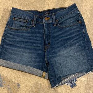 J.Crew high rise denim jean shorts